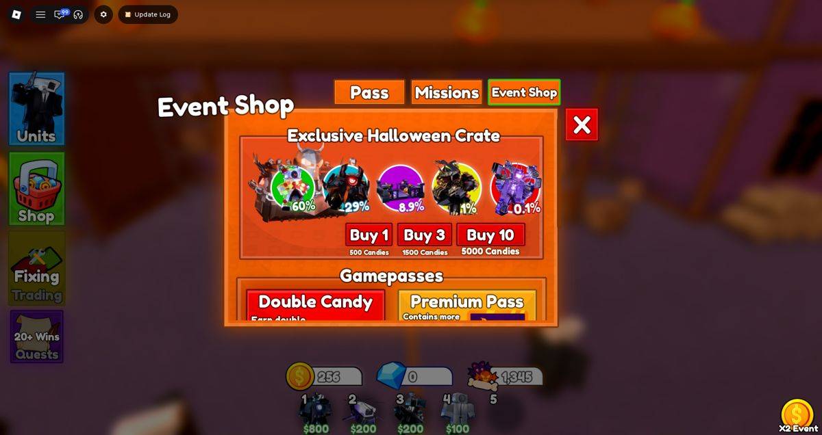 Halloween event shop