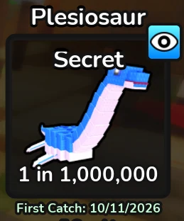 Plesiosaur, Secret rarity, one in one million on screenshot