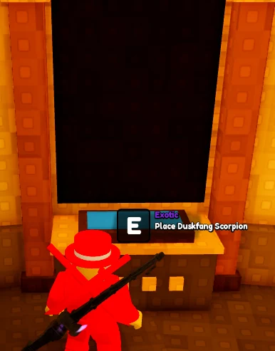 Temple slot prompt: Place Duskfang Scorpion