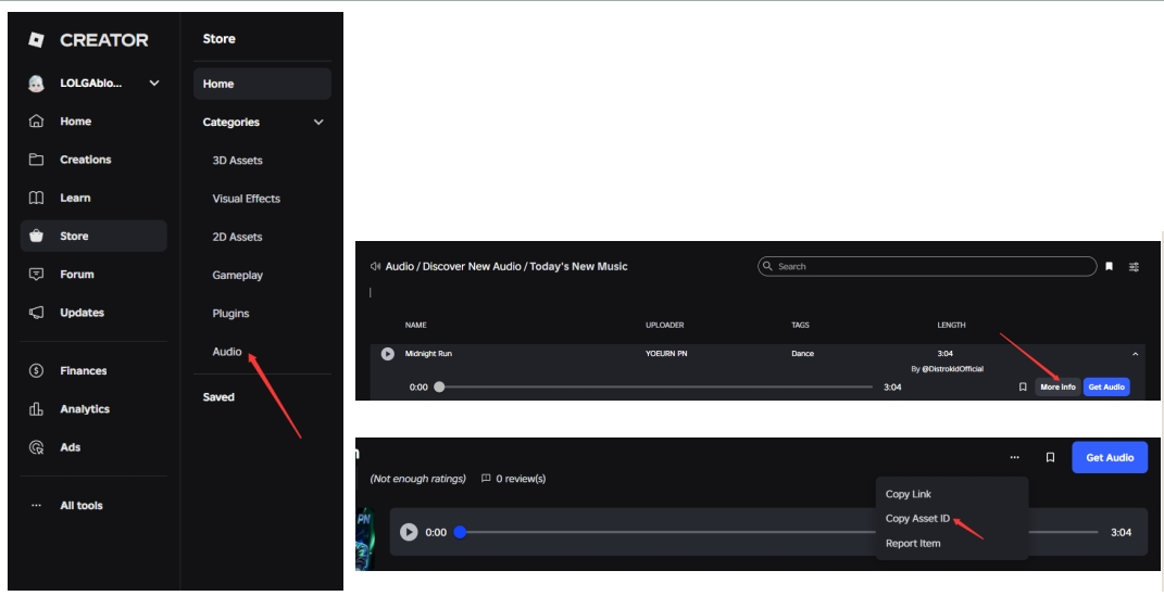 How to find Roblox audio Asset IDs for Grow a Garden 2