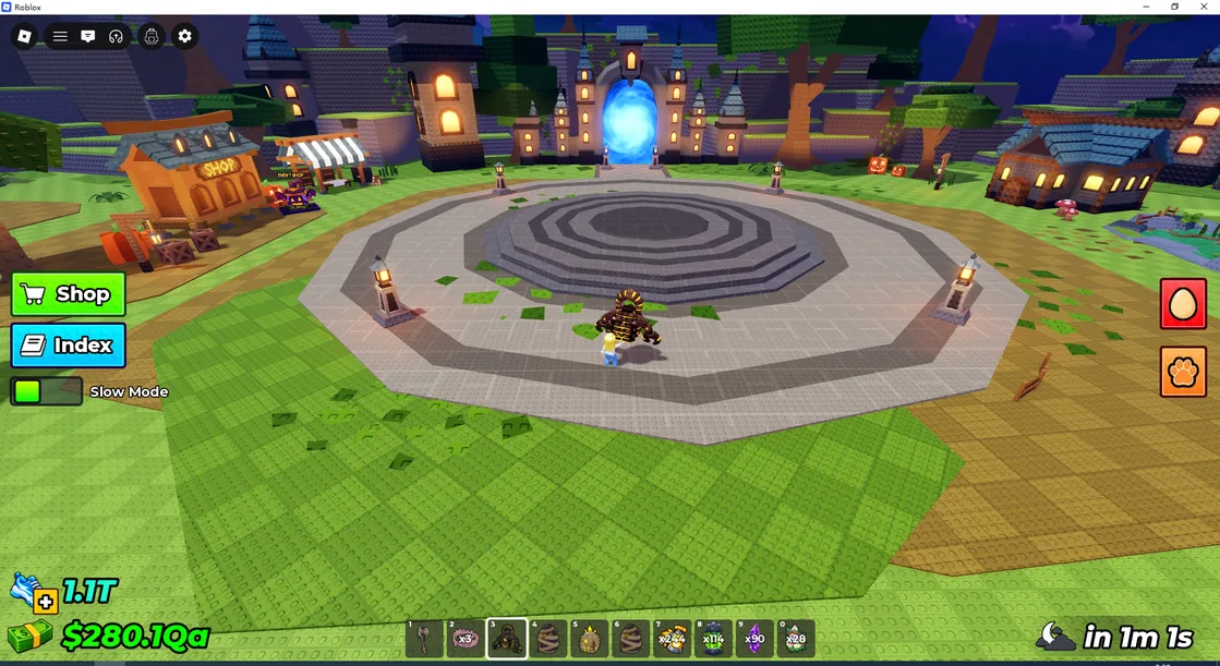Halloween Dimension portal seen at Steal an Egg spawn