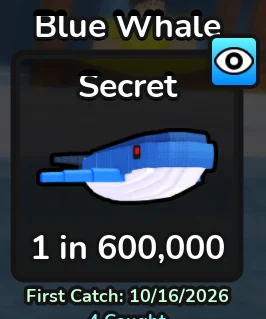 Blue Whale Secret fish card