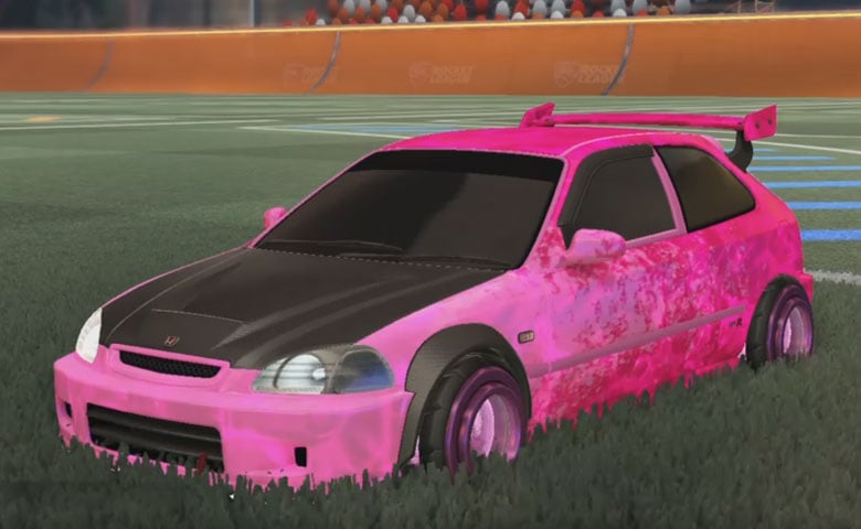 Rocket League Pink Honda Civic Type R-LE Design With Dissolver & Pink ...
