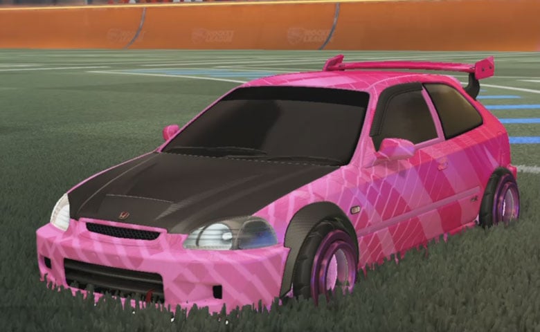 Rocket League Pink Honda Civic Type R-LE Design With Pink 20XX & Pink ...